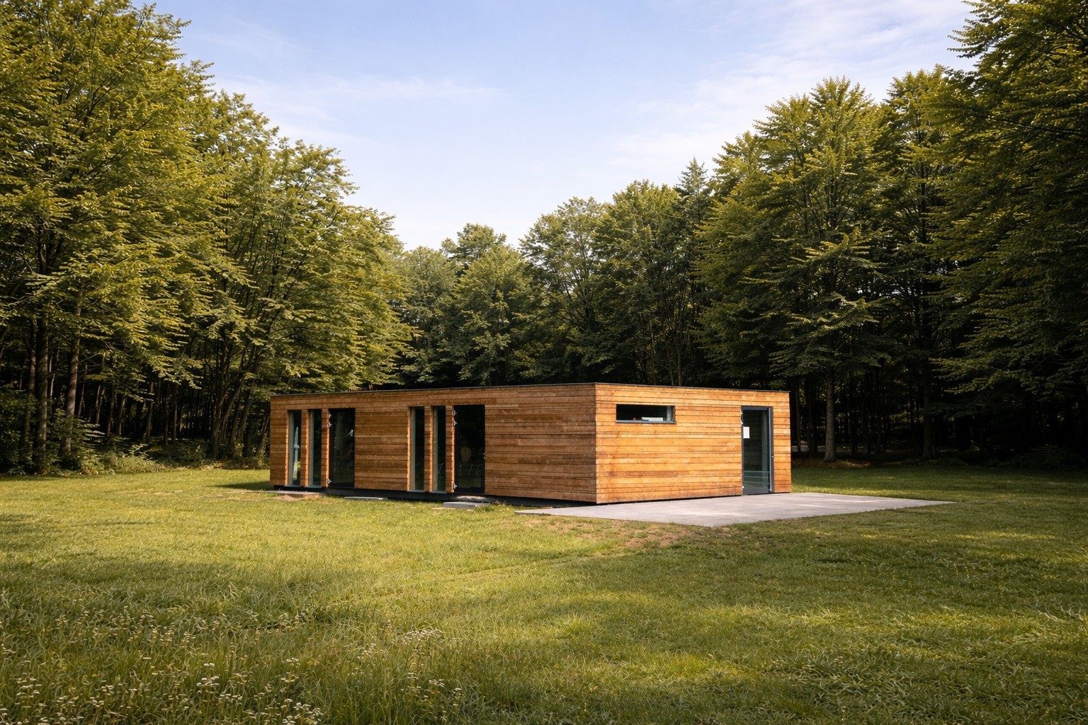 Waldklassenzimmer in Holzbauweise